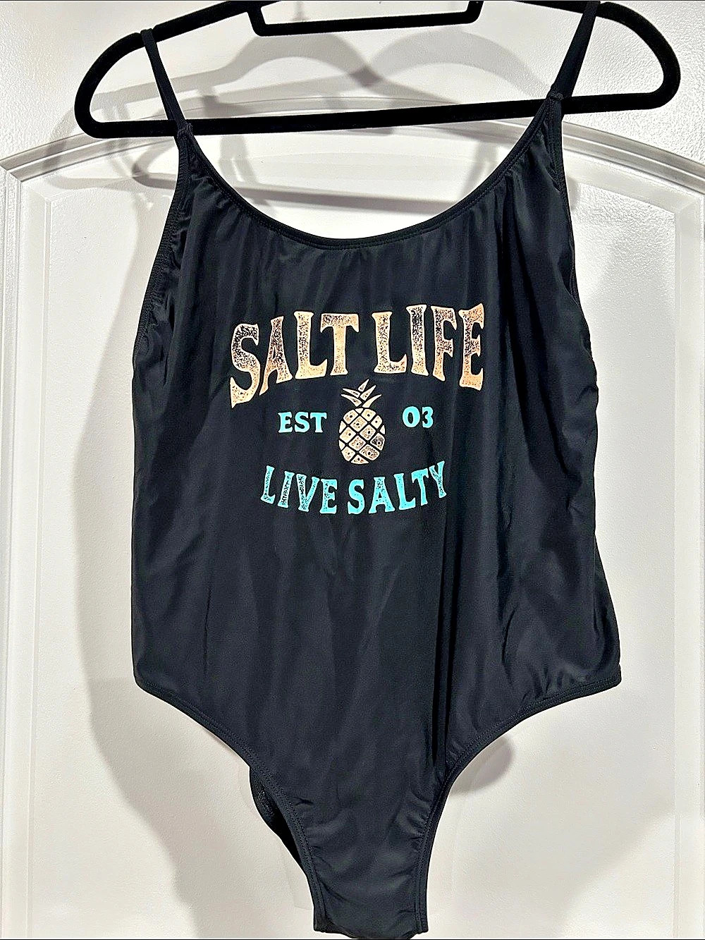 Salt Life Live Salty one-piece swimsuit Black One-Piece Swimsuit